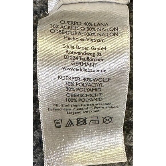 Eddie Bauer Mens Sweater Wool Blend Sport Shop Shoulder Patch L/S Gray Size XL - Picture 12 of 16